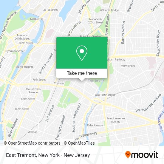 How to get to East Tremont in Bronx by bus, subway or train?