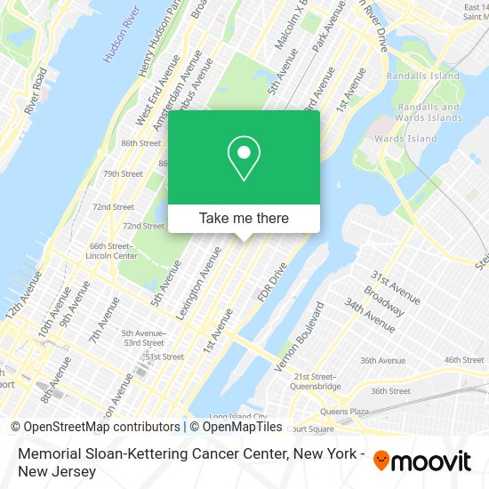 How to get to Memorial SloanKettering Cancer Center in Manhattan by