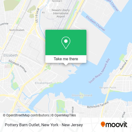 ¿Cómo llegar a Pottery Barn Outlet en Elizabeth, Nj en Autobús, Metro o