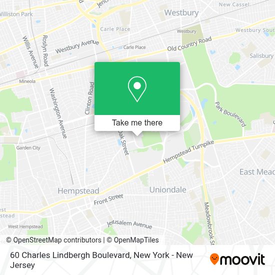 How to get to 60 Charles Lindbergh Boulevard in East Garden City, Ny by bus or train?