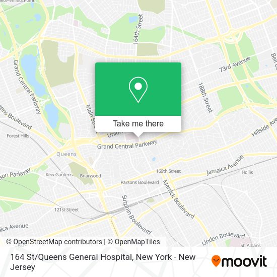 How to get to 164 St/Queens General Hospital by bus, subway or train?
