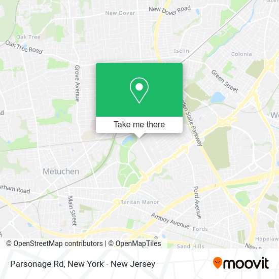How to get to Parsonage Rd in Edison, Nj by bus, train or subway?