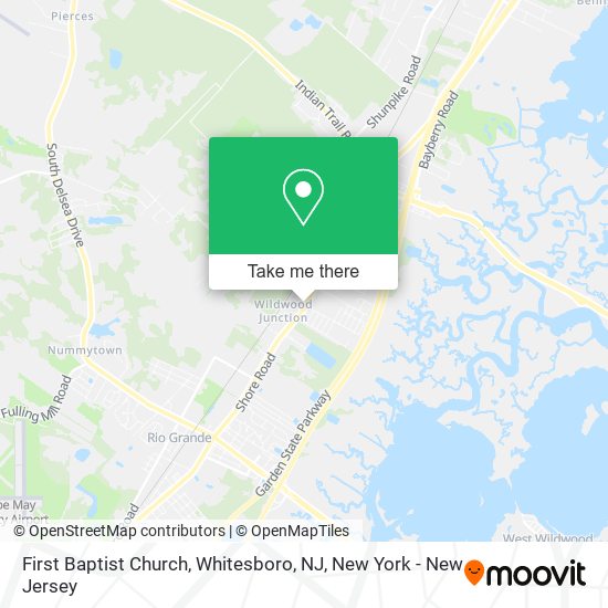 ¿Cómo llegar a First Baptist Church, Whitesboro, NJ en Middle, Nj en autobús?