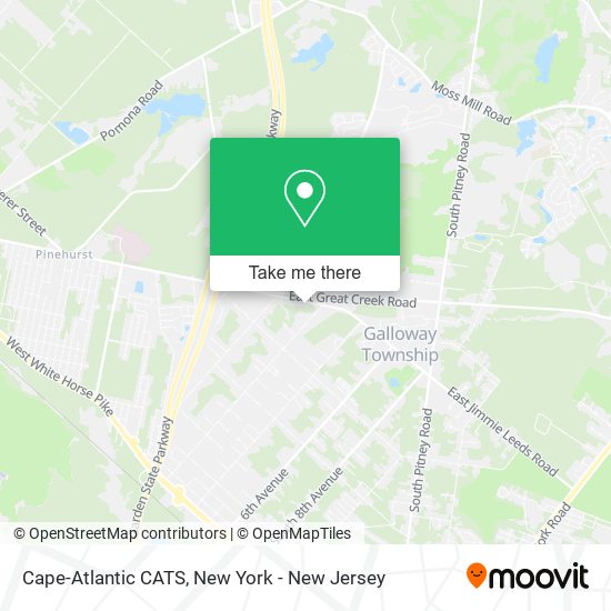 ¿Cómo llegar a CapeAtlantic CATS en Galloway, Nj en Autobús?
