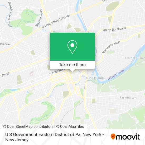 ¿Cómo llegar a U S Government Eastern District of Pa en Allentown en