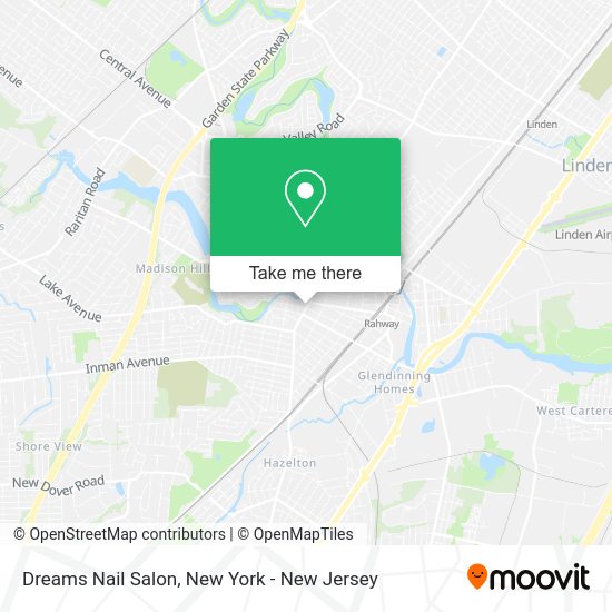 ¿Cómo llegar a Dreams Nail Salon en Rahway, Nj en Autobús, Tren o Metro?