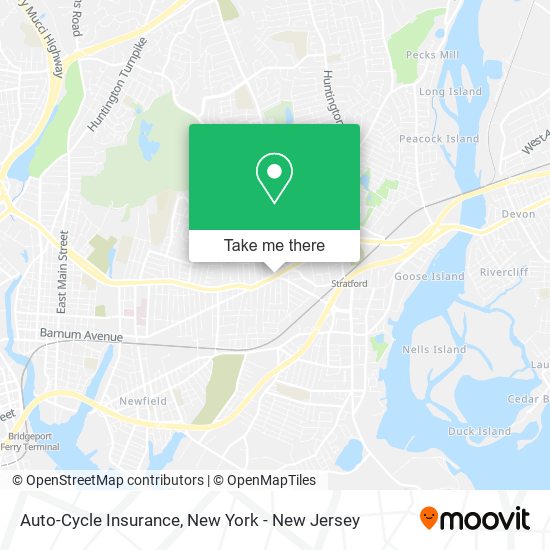 ¿Cómo llegar a AutoCycle Insurance en Stratford, Ct en Autobús o Tren?