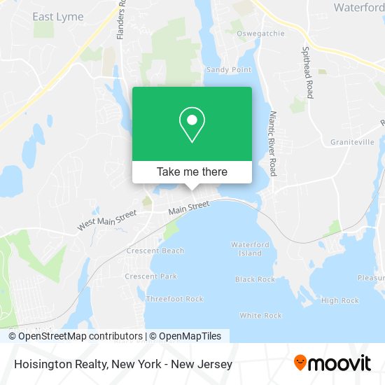 ¿Cómo llegar a Hoisington Realty en East Lyme en tren o autobús?