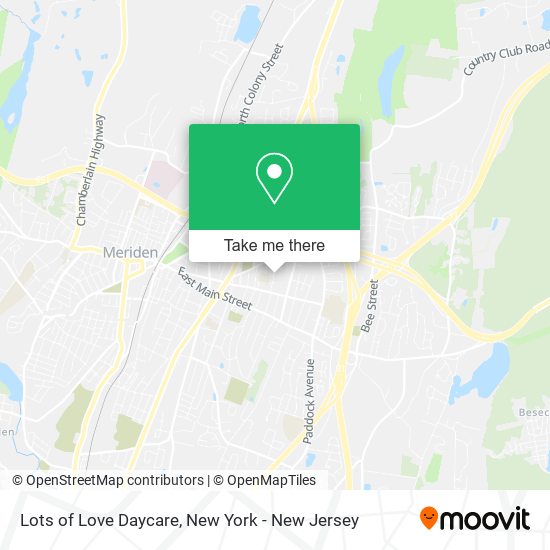 ¿Cómo llegar a Lots of Love Daycare en Meriden en Tren o Autobús?