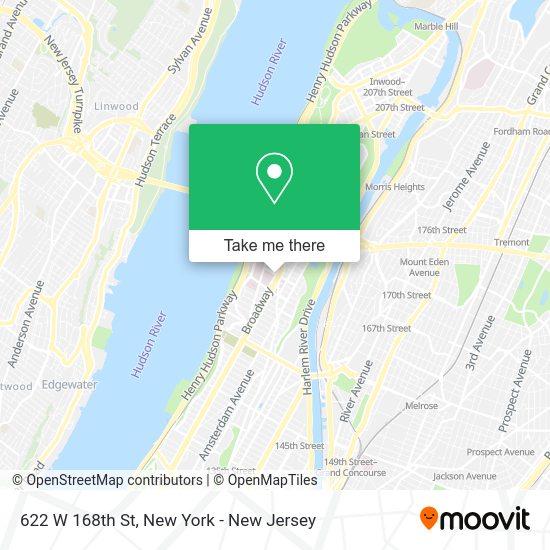 How to get to 622 W 168th St in Manhattan by subway, bus or train?