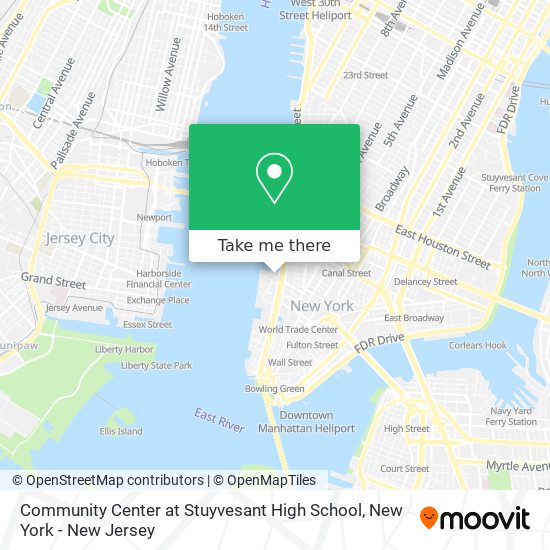 How to get to Community Center at Stuyvesant High School in Manhattan