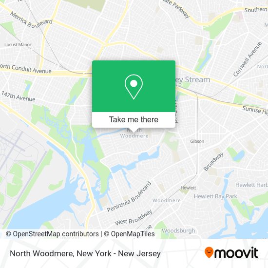 How to get to North Woodmere in South Valley Stream, Ny by bus, train