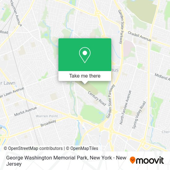 How to get to Washington Memorial Park in Paramus, Nj by Bus or