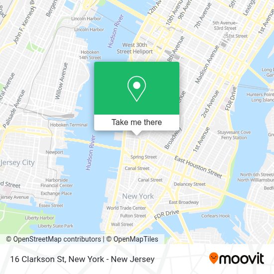How to get to 16 Clarkson St in Manhattan by subway, bus or train?