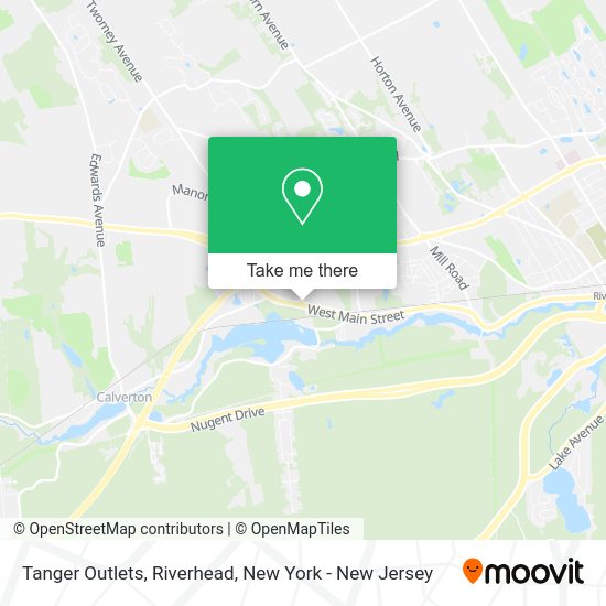 How to get to Tanger Outlets, Riverhead in Calverton, Ny by bus or train?