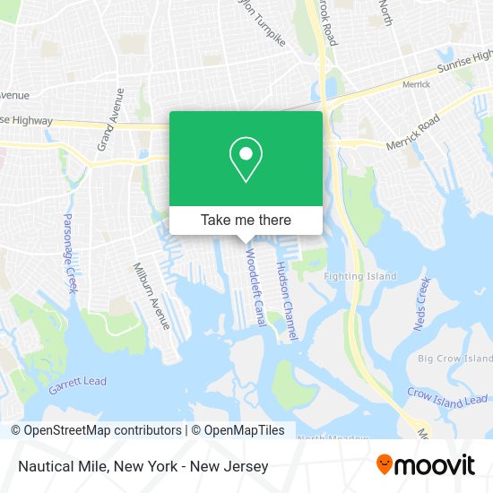 How to get to Nautical Mile in Freeport, Ny by bus or train?