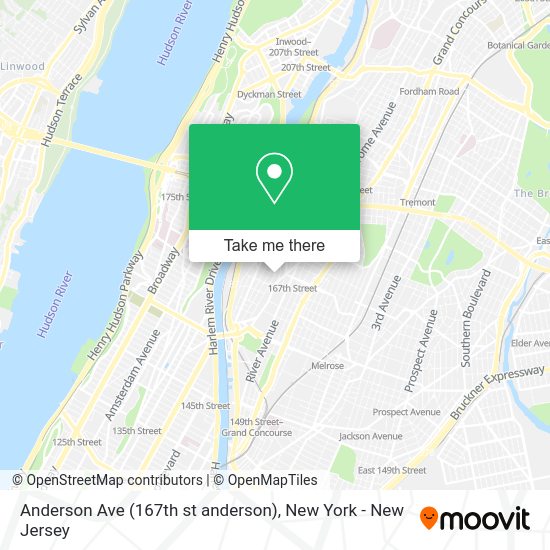 How to get to Anderson Ave (167th st anderson) in Bronx by Subway, Bus
