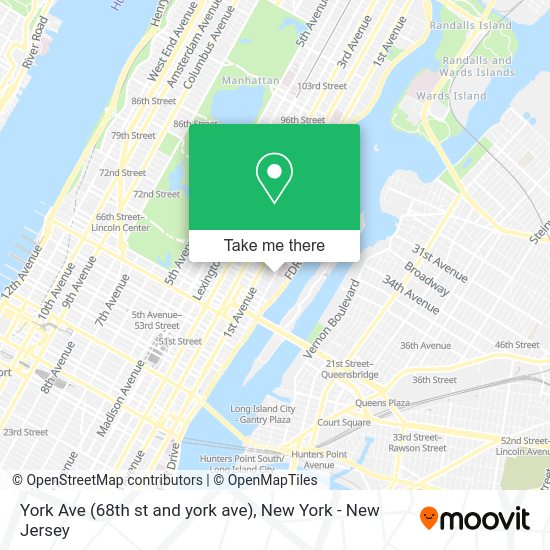 How to get to York Ave (68th st and york ave) in Manhattan by subway