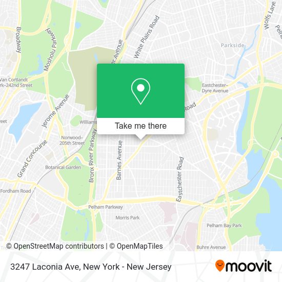 How to get to 3247 Laconia Ave in Bronx by bus, subway or train?