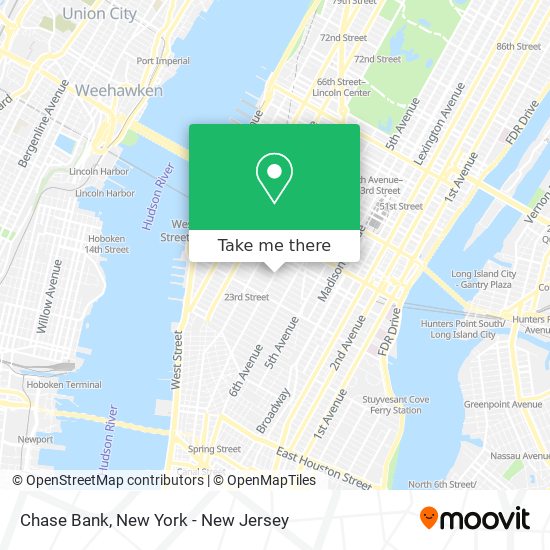 How to get to Chase Bank in Manhattan by Subway, Bus or Train?