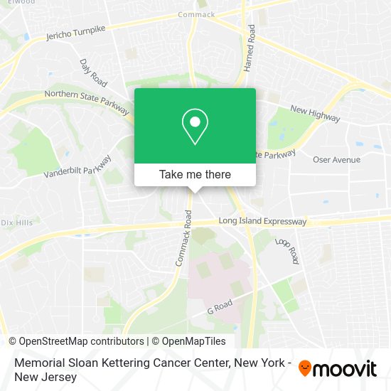 How to get to Memorial Sloan Kettering Cancer Center in Commack, Ny by