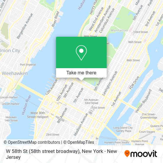 How to get to W 58th St (58th street broadway) in Manhattan by Subway