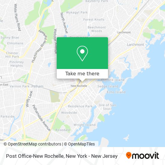 How to get to Post OfficeNew Rochelle in New Rochelle, Ny by Train