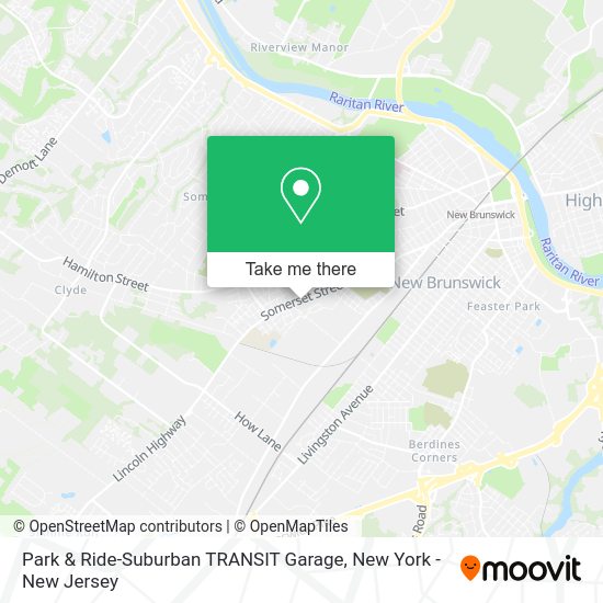 How to get to Park & RideSuburban TRANSIT Garage in New Brunswick, Nj