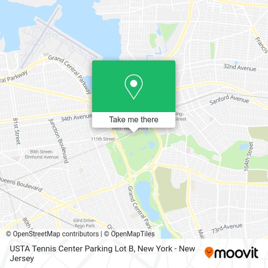 How to get to USTA Tennis Center Parking Lot B in Queens by subway, bus