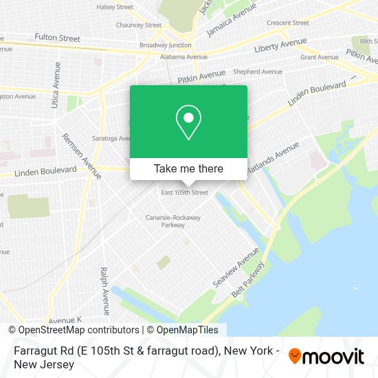 How to get to Farragut Rd (E 105th St & farragut road) in New York