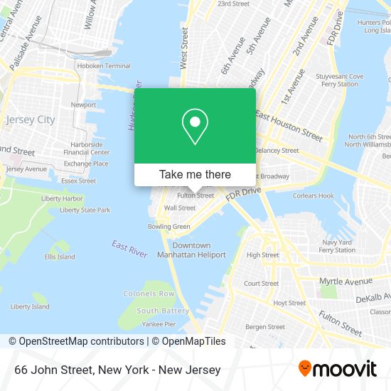 How to get to 66 John Street in Manhattan by subway, bus or train?