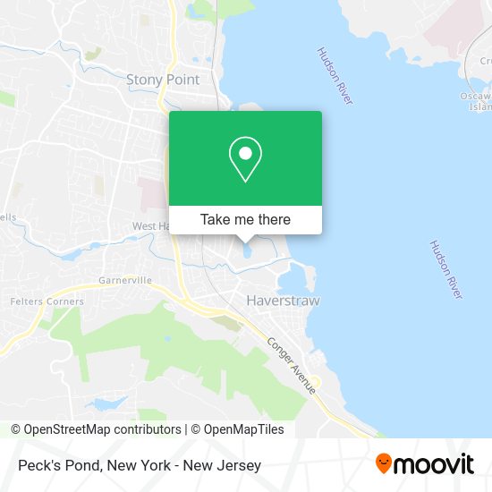 How to get to Peck's Pond in West Haverstraw, Ny by bus, train or ferry?