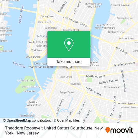 How to get to Theodore Roosevelt United States Courthouse in New York