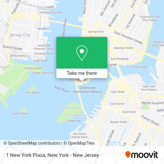 How to get to 1 New York Plaza in Manhattan by subway, bus or train?