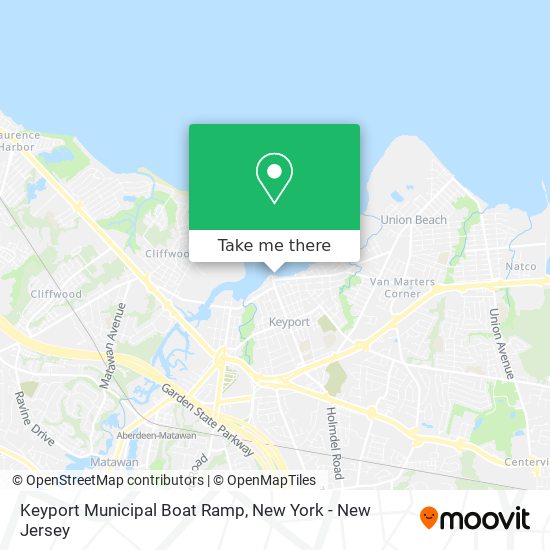 How to get to Keyport Municipal Boat Ramp in Keyport, Nj by bus, train