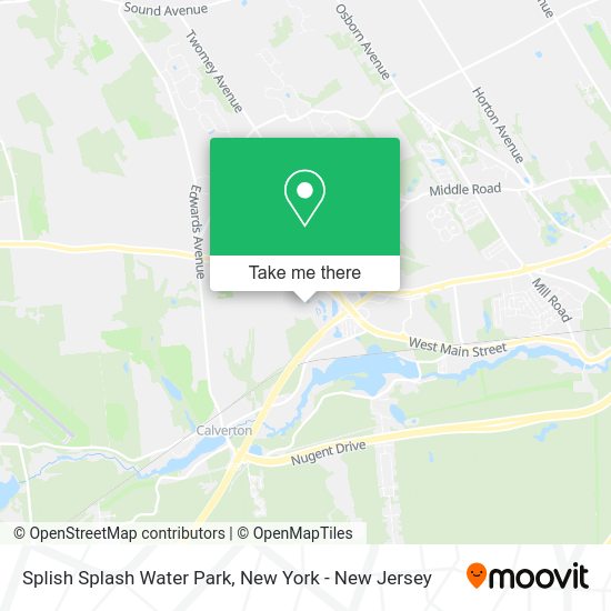 How to get to Splish Splash Water Park in Calverton, Ny by bus or train?