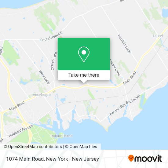 How to get to 1074 Main Road, 1074 Main Rd, Aquebogue, NY 11931, USA in