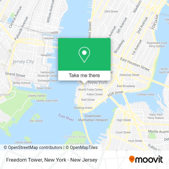 How to get to Freedom Tower in Manhattan by subway, bus or train?