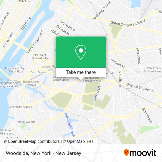 How to get to Woodside in Queens by bus or train?