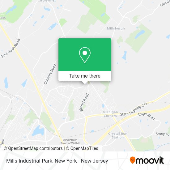 How to get to Mills Industrial Park in Wallkill, Ny by bus, train or ferry?