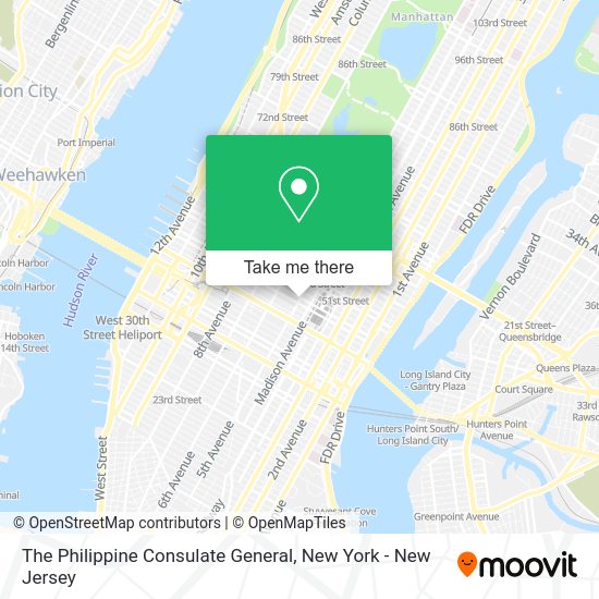 How to get to The Philippine Consulate General in Manhattan by subway