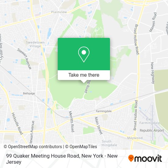 How to get to 99 Quaker Meeting House Road in Old Bethpage, Ny by Bus