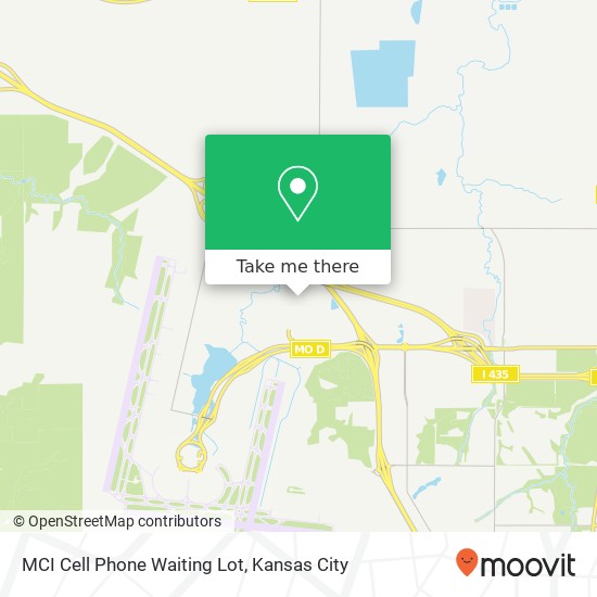 How to get to MCI Cell Phone Waiting Lot in Kansas City by bus?