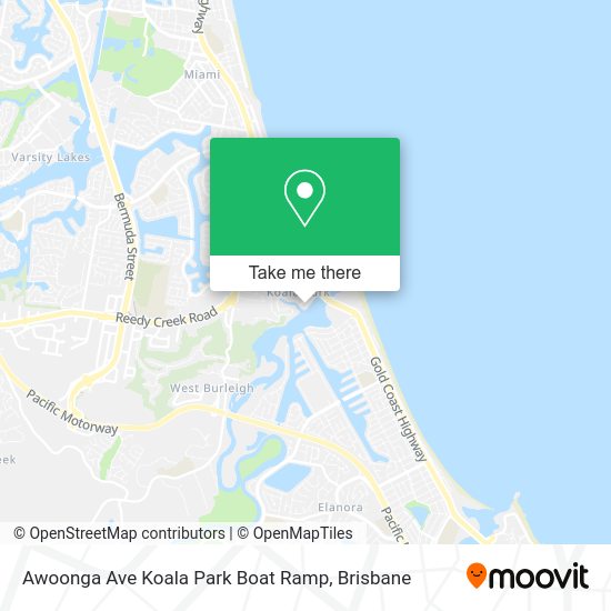 How to get to Awoonga Ave Koala Park Boat Ramp in Burleigh Heads by bus
