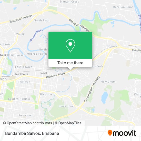 How to get to Bundamba Salvos by Bus or Train?