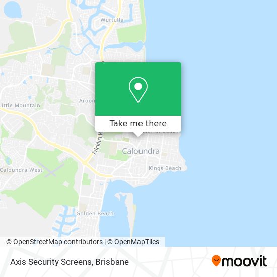 How to get to Axis Security Screens in Moffat Beach by Bus or Train?