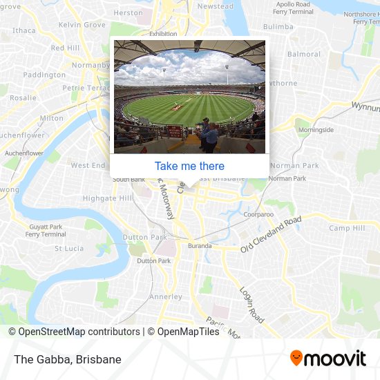 How to get to The Gabba in Woolloongabba by bus or train?