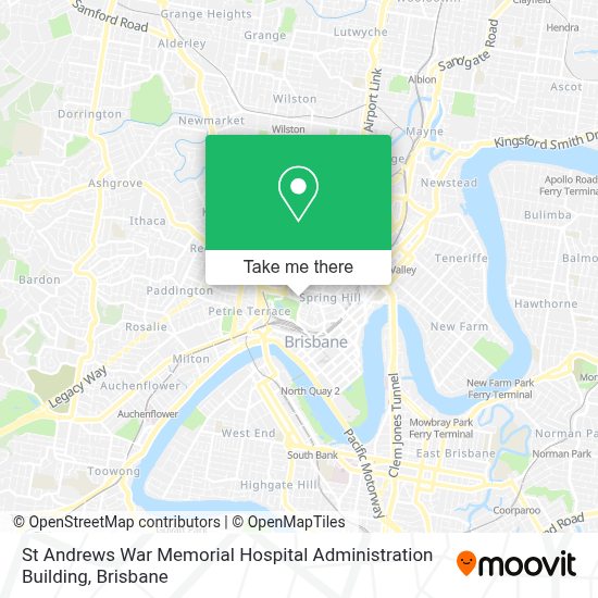 How to get to St Andrews War Memorial Hospital Administration Building in Spring Hill by bus or