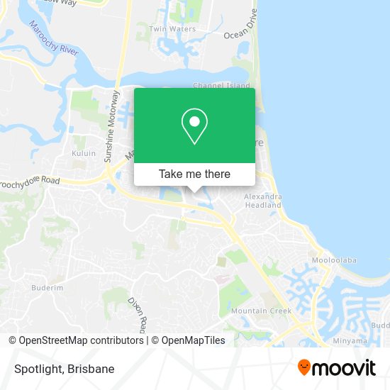How to get to Spotlight in Maroochydore by bus or train?