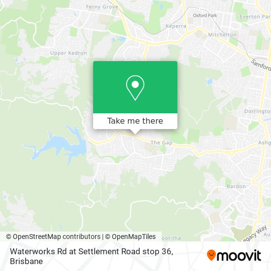 How to get to Waterworks Rd at Settlement Road stop 36 in The Gap by Bus?